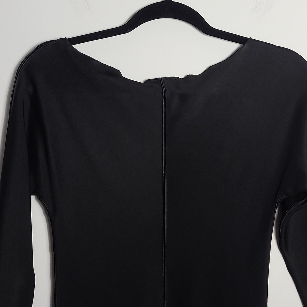 GIORGIO ARMANI Black Long Sleeve Sheath Dress Scooo Neck Knee-Length Size 40 US4 - Picture 13 of 16